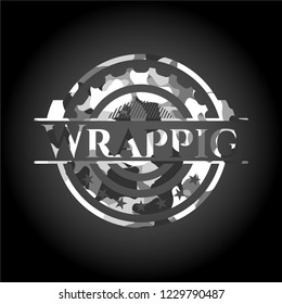 Wrapping on grey camo texture