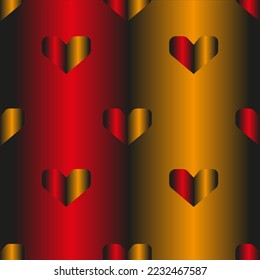 Envuelto papel con corazones 3d. Fondo degradado con estilo corazón. Papel de escritorio e impresión de tela. Concepto de San Valentín.
