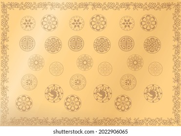Wrapping paper background with patterns of Korean traditional culture