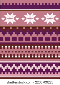 Wrapping paper, book divider, pattern for socks, ethnic motifs for a knitted sweater.