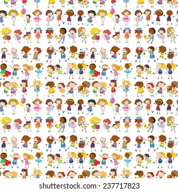 Wrapping paper with children design