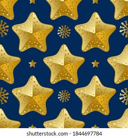 Wrapping paper for christmas gift. Christmas star. Seamless Pattern with Christmas Stars. Holiday Paper Design. Vector illustration