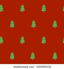 Wrapping paper - Christmas seamless pattern of tree for vector graphic design