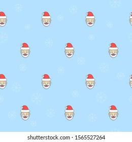 Wrapping paper - Christmas seamless pattern of santa claus for vector graphic design