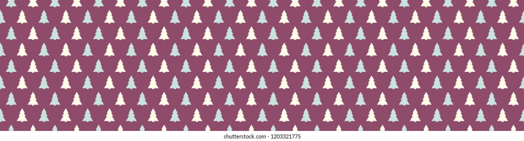 Wrapping paper with Christmas trees. Vector.