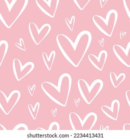 Wrapping paper design Valentine's Day vector seamless repeat heart pattern.