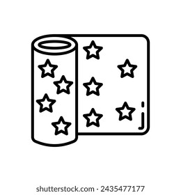 Wrapping Paper Diet  icon in vector. Logotype
