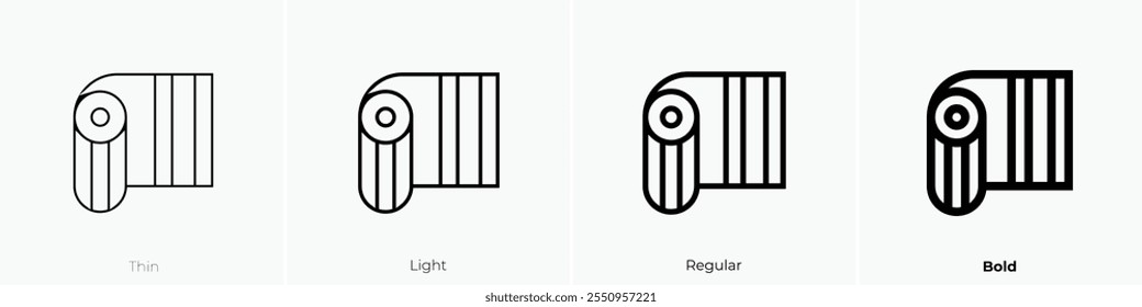 wrapping paper icon. Thin, Light Regular And Bold style design isolated on white background