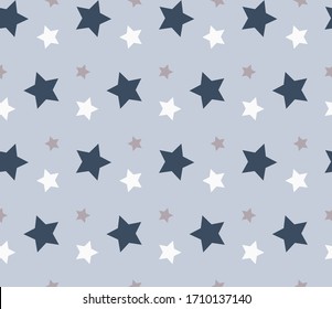 Wrapping paper pattern. Seamless stars pattern in pastel colors