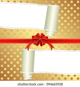 Wrapping Paper Ripped With Ribbon Bow