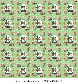 Wrapping paper sealess pattern for christmas and new year 