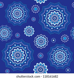 Wrapping paper seamless background with decorative snowflakes