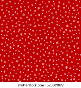 Wrapping paper seamless background with silver snow flakes