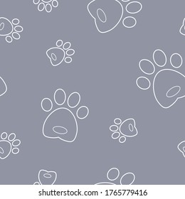 Wrapping paper - Seamless pattern of animal footprint symbols for vector graphic design
