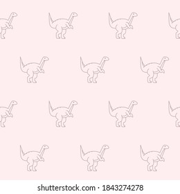 Wrapping paper - Seamless pattern of animals Jurassic period, dinosaurs for vector graphic design