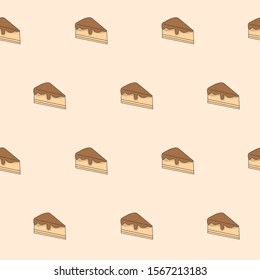 Wrapping paper - Seamless pattern of cake and pie for vector graphic design