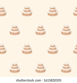 Wrapping paper - Seamless pattern of cake, cupcake and muffin for vector graphic design