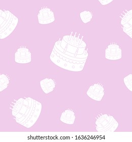 Wrapping paper - Seamless pattern of cake