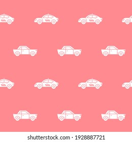 Wrapping paper - Seamless pattern of car and taxi symbols for vector graphic design