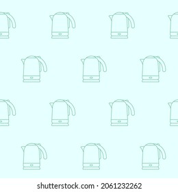 Wrapping paper - Seamless pattern of electric kettle symbols for vector graphic design