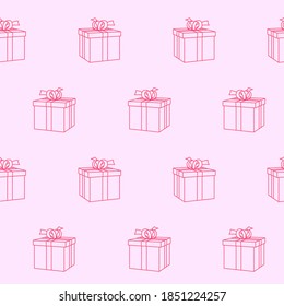 Wrapping paper - Seamless pattern of gift symbols for vector graphic design