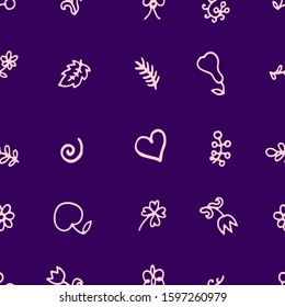 wrapping paper seamless pattern with heart and flowers