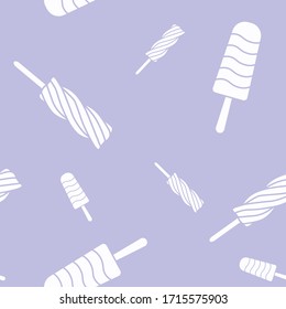 Wrapping paper - Seamless pattern of ice cream and sweet dessert for vector graphic design