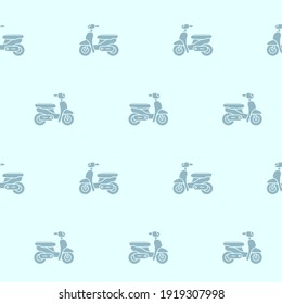 Wrapping paper - Seamless pattern of moto scooter symbols for vector graphic design