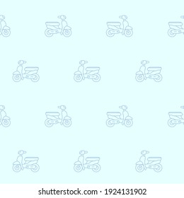 Wrapping paper - Seamless pattern of moto scooter symbols for vector graphic design