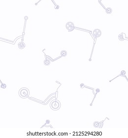 Wrapping paper - Seamless pattern of scooter symbols for vector graphic design