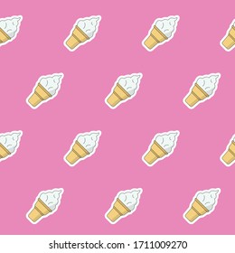 Papel envuelto - Patrón sin inconvenientes de los símbolos helados para el diseño gráfico vectorial