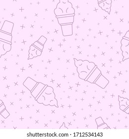 Papel envuelto - Patrón sin inconvenientes de los símbolos helados para el diseño gráfico vectorial