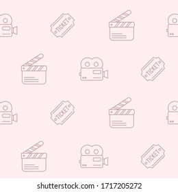 Wrapping paper - Seamless pattern of symbols movie for vector graphic design