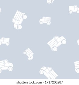 Wrapping paper - Seamless pattern of symbols toy car for vector graphic design