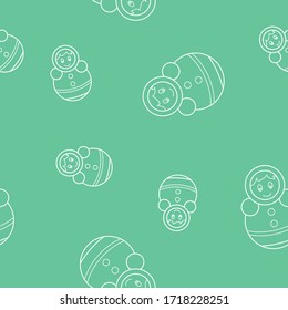 Wrapping paper - Seamless pattern of symbols russian doll for vector graphic design