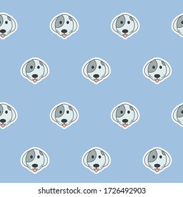 Wrapping paper - Seamless pattern of symbols dog for vector graphic design