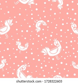 Wrapping paper - Seamless pattern of symbols chicken for vector graphic design