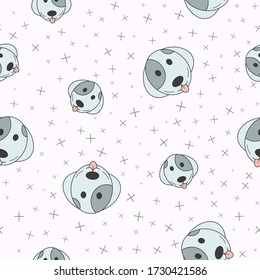Wrapping paper - Seamless pattern of symbols dog for vector graphic design