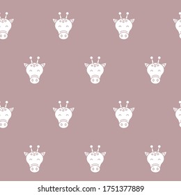 Wrapping paper - Seamless pattern of symbols giraffe for vector graphic design