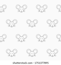 Wrapping paper - Seamless pattern of symbols mouse for vector graphic design