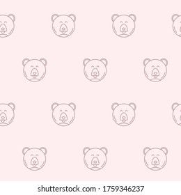 Wrapping paper - Seamless pattern of symbols bear for vector graphic design