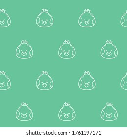 Wrapping paper - Seamless pattern of symbols chicken for vector graphic design