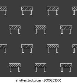 Wrapping paper - Seamless pattern of symbols street fence for vector graphic design