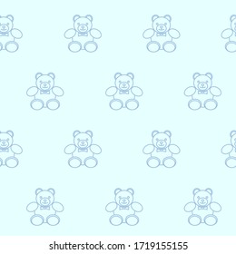 Wrapping paper - Seamless pattern of teddy bear animal toys for vector graphic design