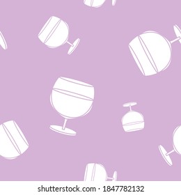 Wrapping paper - Seamless pattern of wine glass symbols for vector graphic design