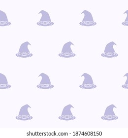 Wrapping paper - Seamless pattern of wizard hat symbols for vector graphic design