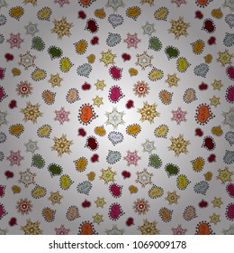 Wrapping paper. Valentine's day. Seamless Love doodle romantic background vector with hearts. 