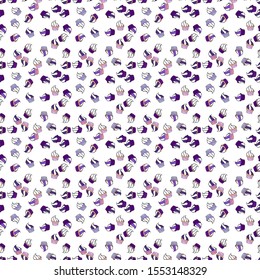 Wrapping paper. Vector illustration. Cream. White, black and violet color. Endless pattern, white, black and violet background. Seamless pattern with sweet desserts.