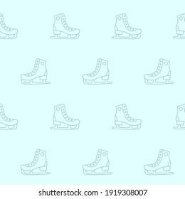 Wrapping paper-seamless pattern of skates symbols for figure skating for vector graphic design