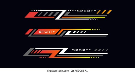 wrapping racing speed graphic element logo